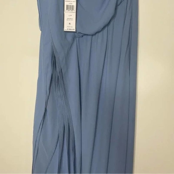 (78% OFF) NWT BCBG Maxazaria Joyce One Shoulder Ruffle Maxi Blue Dress M - Picture 5 of 7